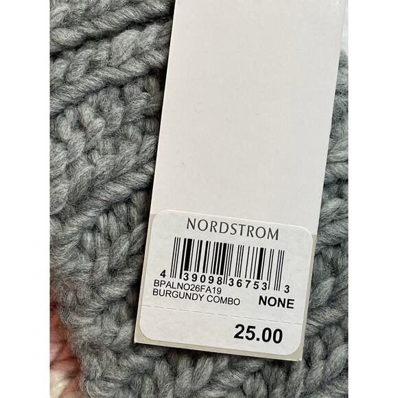 BP. Knit Pink Gray Winter Hat Women's One Size NWT - Picture 4 of 5